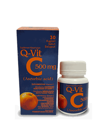 Q~Vit C 500 mcg botol kaplet 30 kaplet | Quantum Laboratoris Internasional